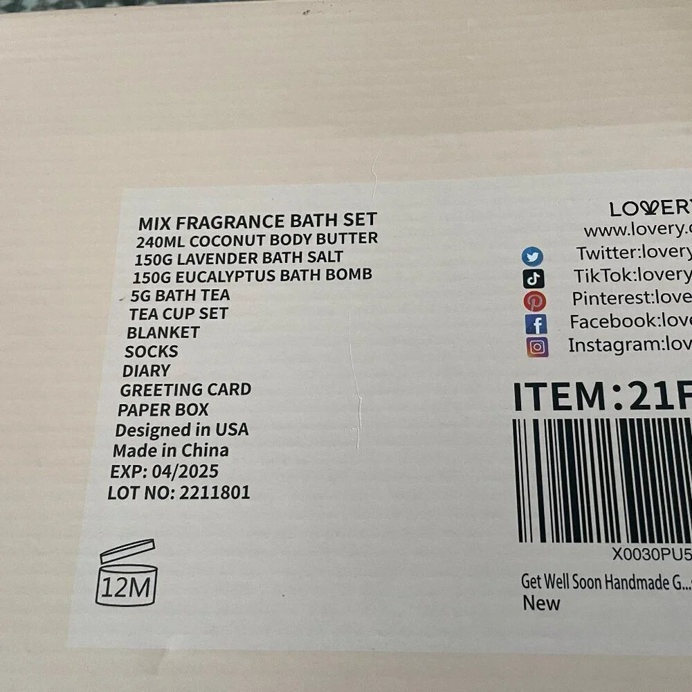 Get Well Soon Box - 13Pc Care Package.